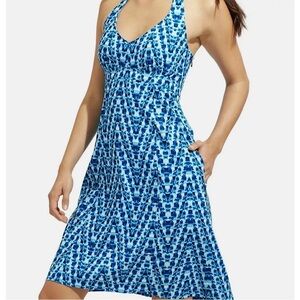 ATHLETA Pack Everywhere Halter Dress Blue Size 2